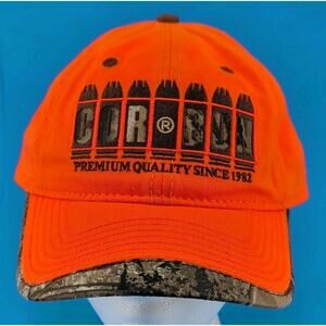 Corbon Ammunition Adjustable Hat Blaze Orange Camo Hunting Cap "Since 1982"